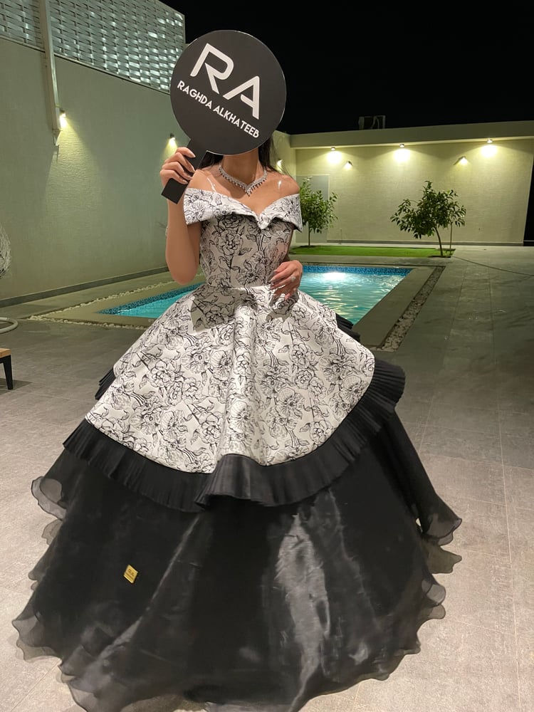 Noir Cascade Gown