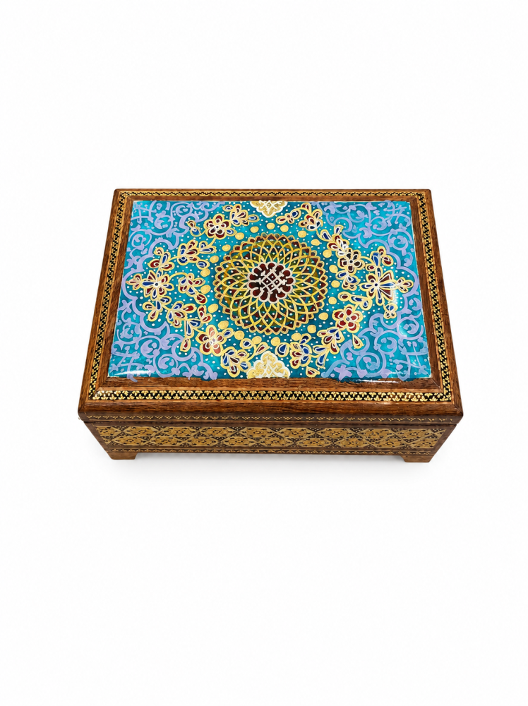 An elegant decorated box in the middle