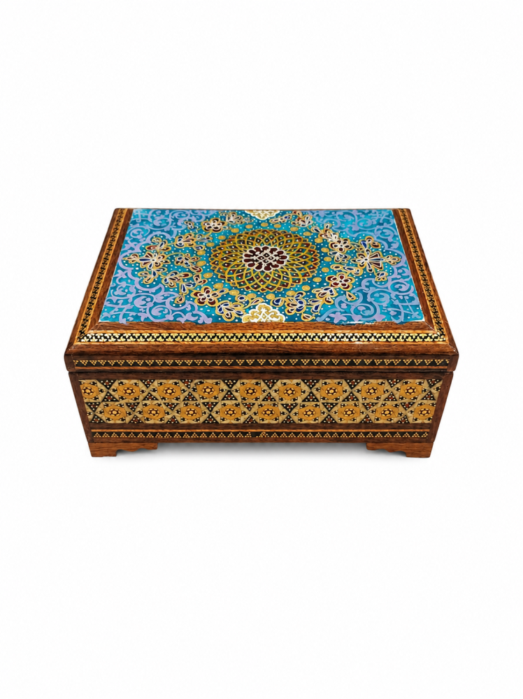 An elegant decorated box in the middle