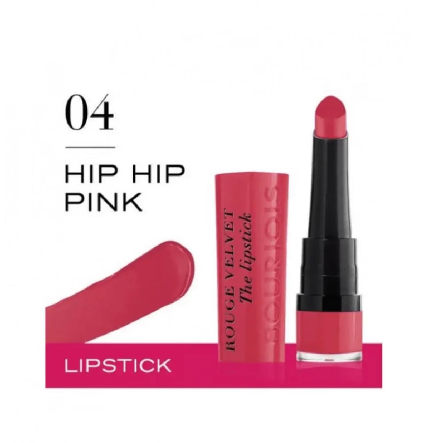 بورجوا احمر شفاه روج فيلفيت 04-Hip Hip Pink