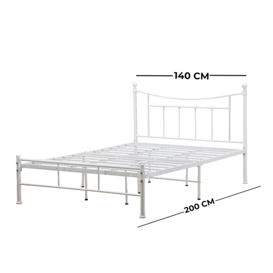 سرير ابيض حديد