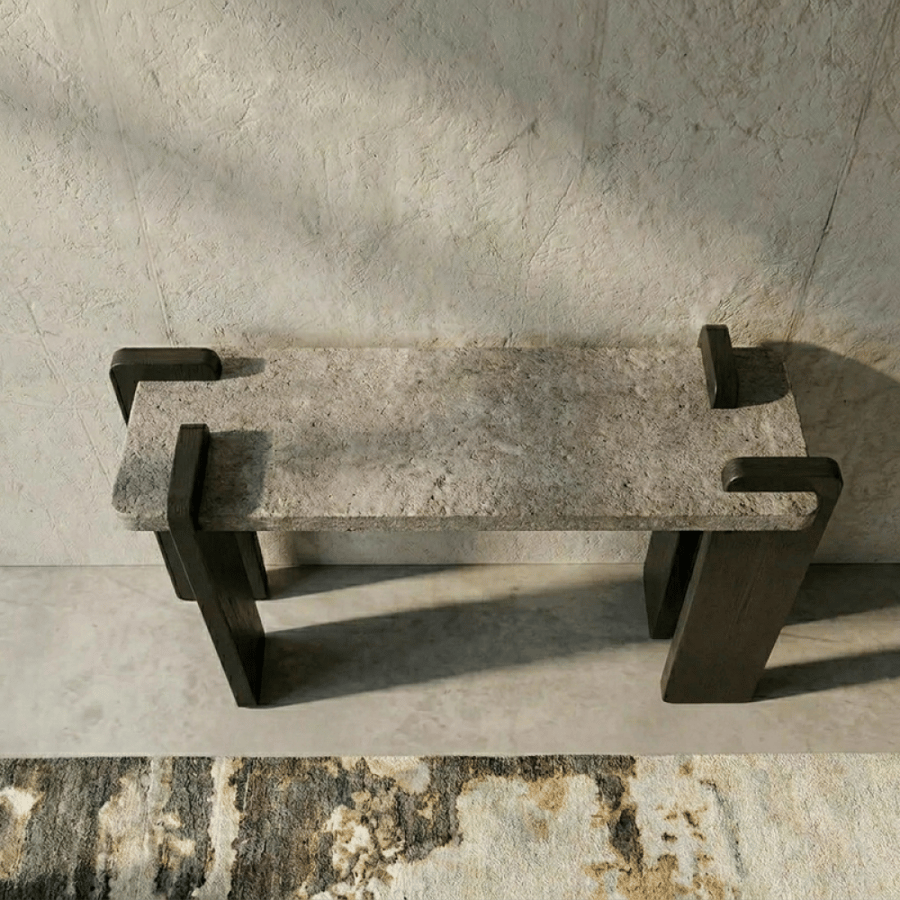 كونسول مستطيل رمادي بتصميم عصري – 120 سم