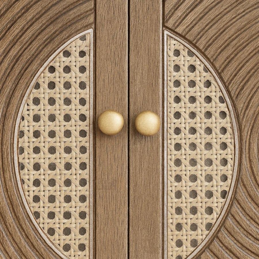 طاولة بوفيه بيج من الخشب الصلب بتصميم هندي تقليدي 150×45×86 سم