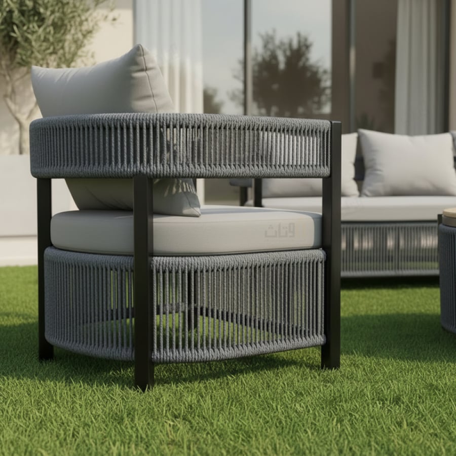 طقم جلوس خارجي 5 مقاعد – تصميم مدمج وعصري