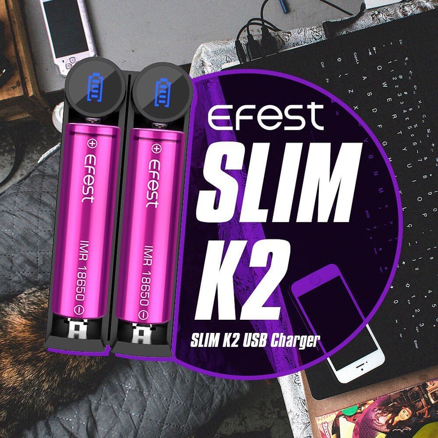 شاحن بطاريه ثنائي من ايفست Efest Slim K2 Charger