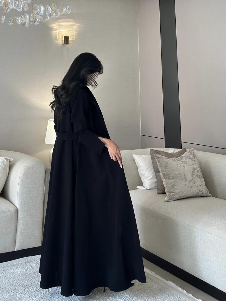 عباية كلوش  كريب الرياض اسود