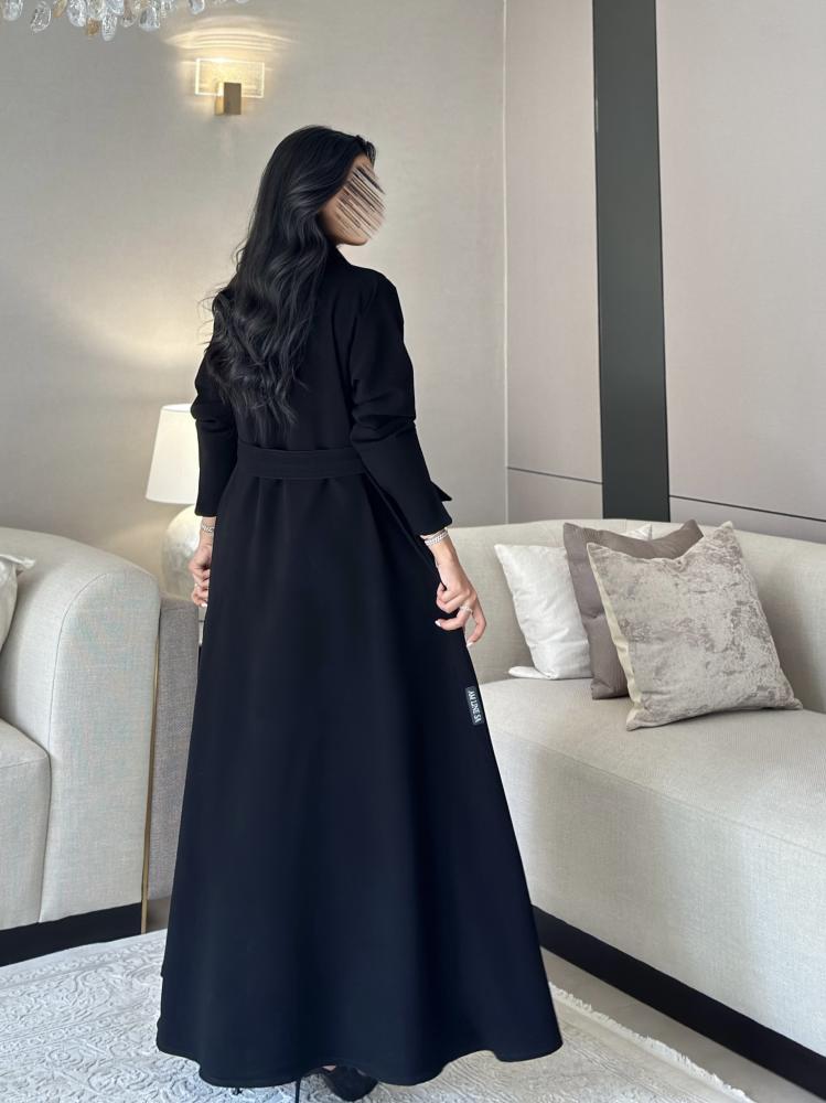 عباية كلوش  كريب الرياض اسود