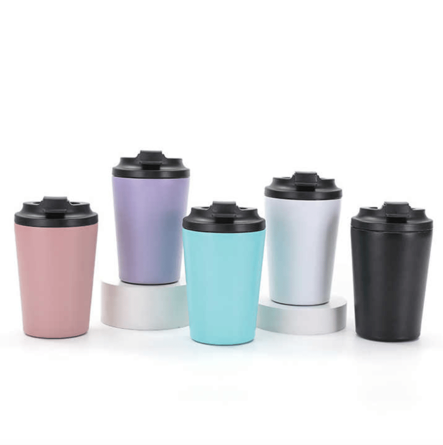 مق حافظ للحرارة شبيهه فريسكو 12 oz كوب قهوة محمول حافظ للحرارة استانليس ستيل متعدد الألوان