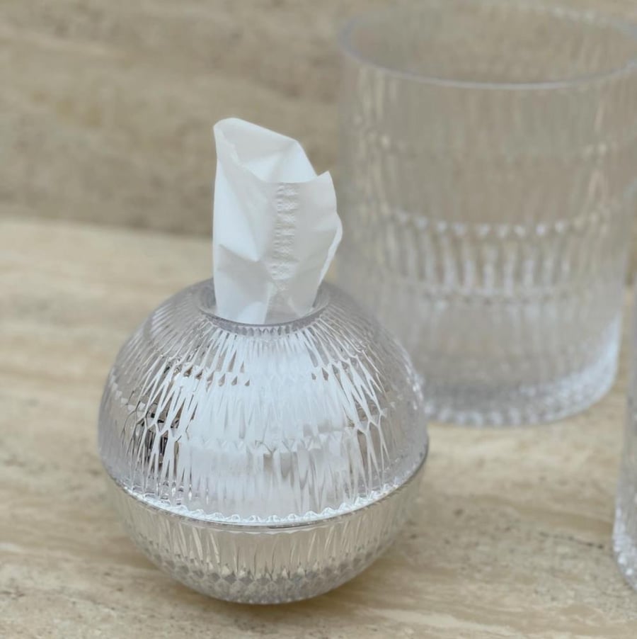 A small round tissue box (12 pieces) - for reception parties and celebrations
