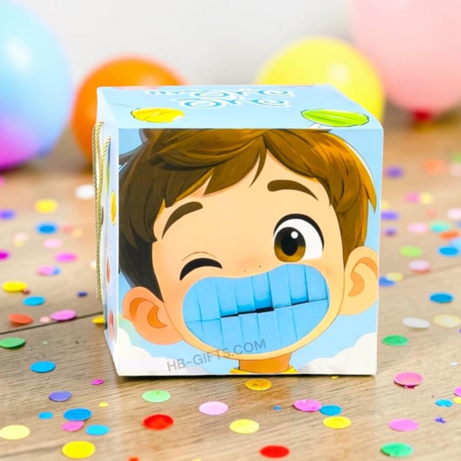 بوكس مفاجئات العيد بتصميم ولادي مميز لتقديم هدايا وتوزيعات العيد