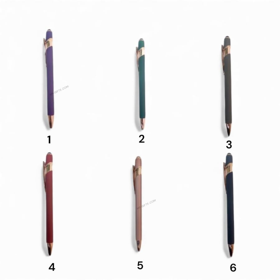 A set of 12 luxurious metal office pen holders with a modern elegant design