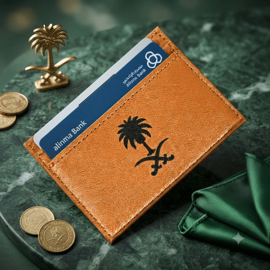 حافظة بطاقات جلد