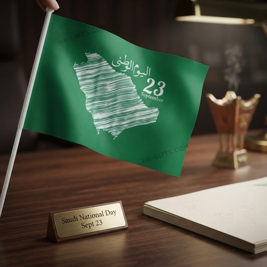 مجموعة (12) من اعلام صغيرة مصممة برسومات والوان مستوحاه من التراث السعودي بخمس مقاسات مختلفة | اليوم الوطني السعودي 96