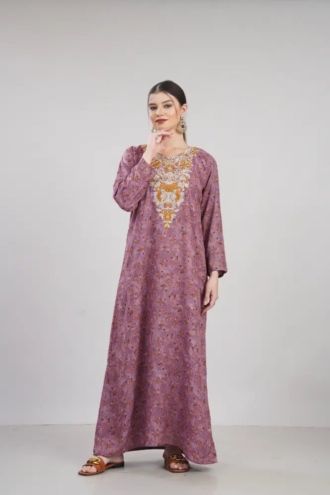 جلابية مخور اماراتي لون لحمي موديل SX6-118