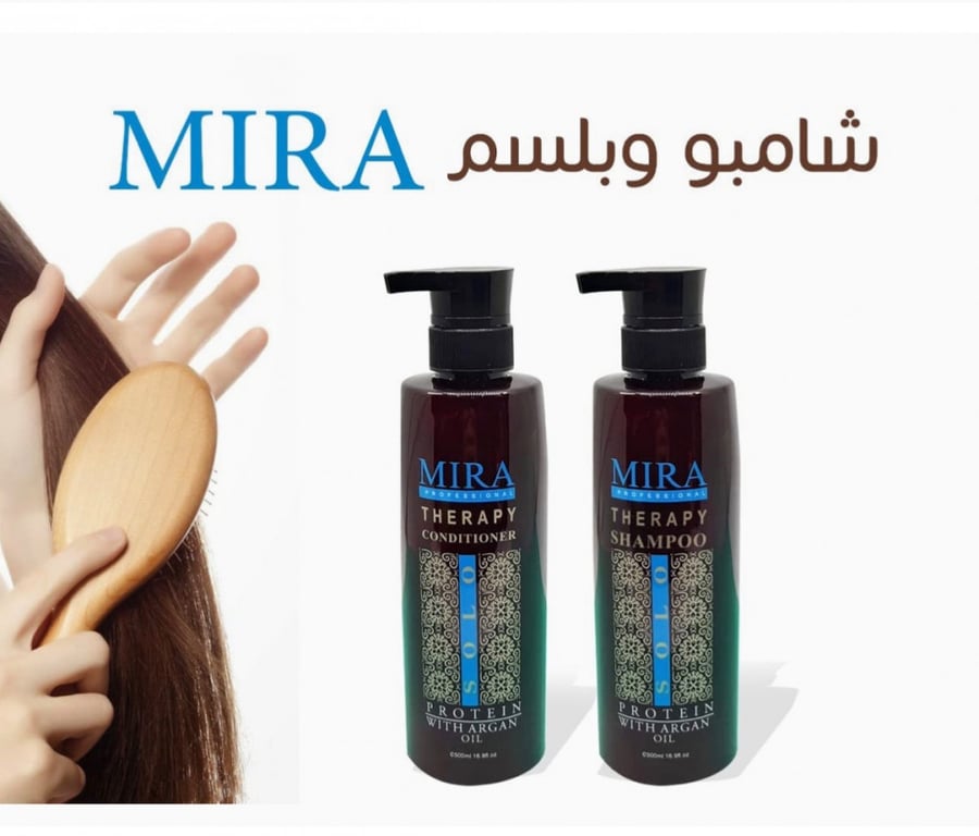 شامبو وبلسم للشعر المعالج بالكيراتين والبروتين، 500 مل من ميرا