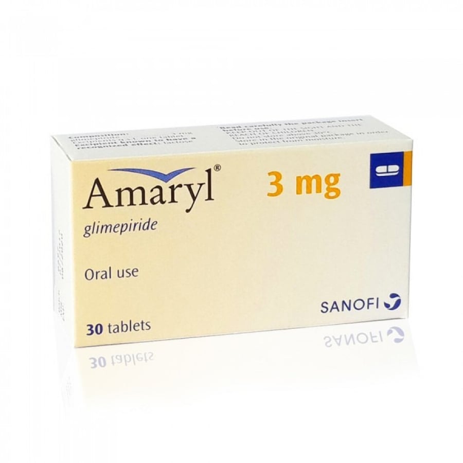 Amaryl 3 mg tablets - 30 pills
