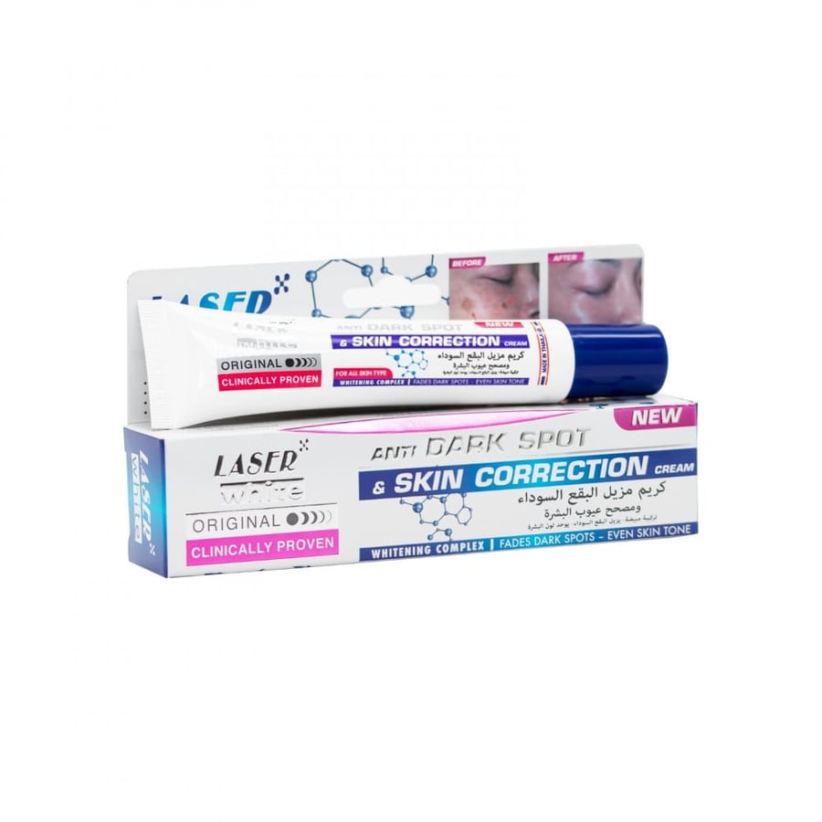 Laser White Cream for removing dark spots and skin imperfection corrector 30 grams