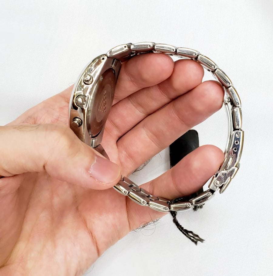 ساعة اديداس الرياضية كرونو غراف ( JAPAN MOVE'T) 45mm بتاريخ ستانلس ستيل فضي للرجال - فنتج