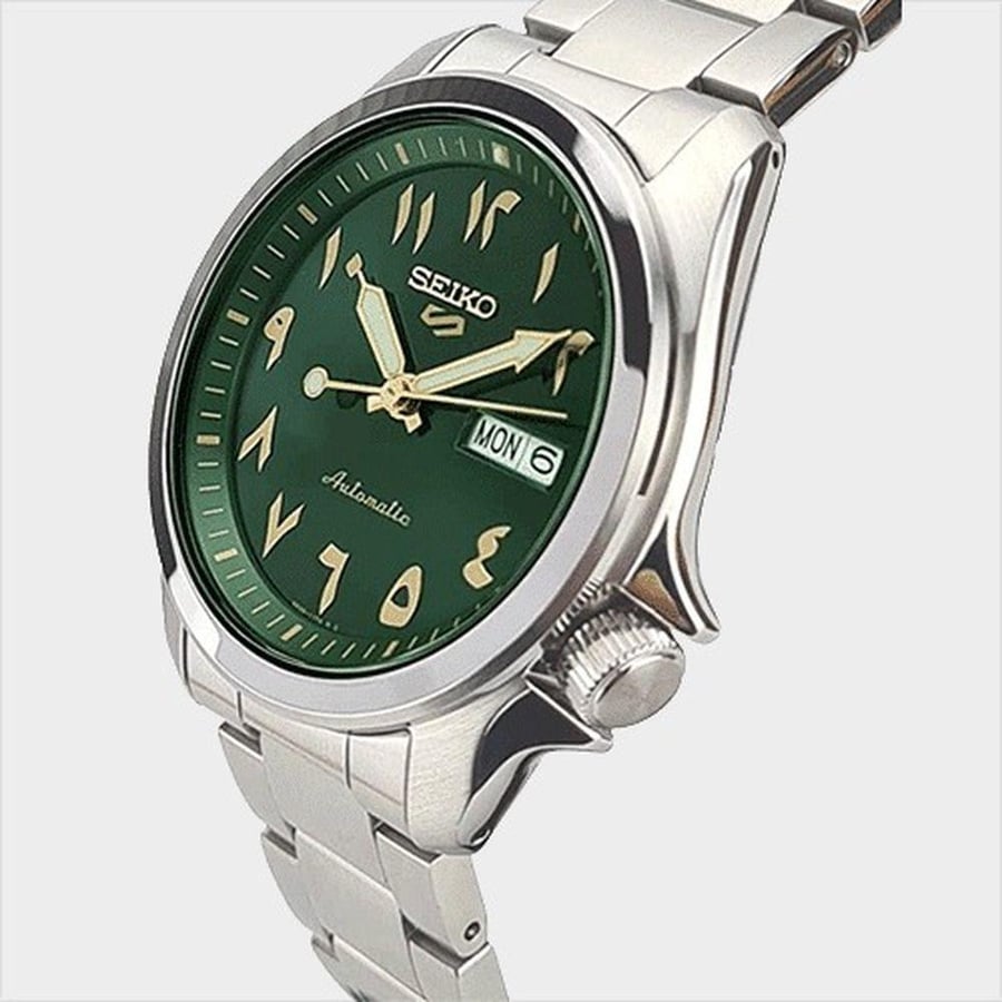 Seiko 5 SRPH49K1 Automatic Arabic Green Dial Stainless Steel Men’s Watch