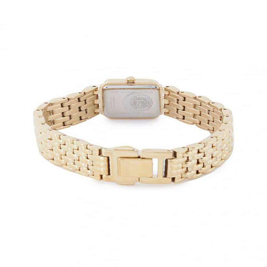 Citizen Ladies Gold Tone Silhouette Crystal Watch EW9792-58A
