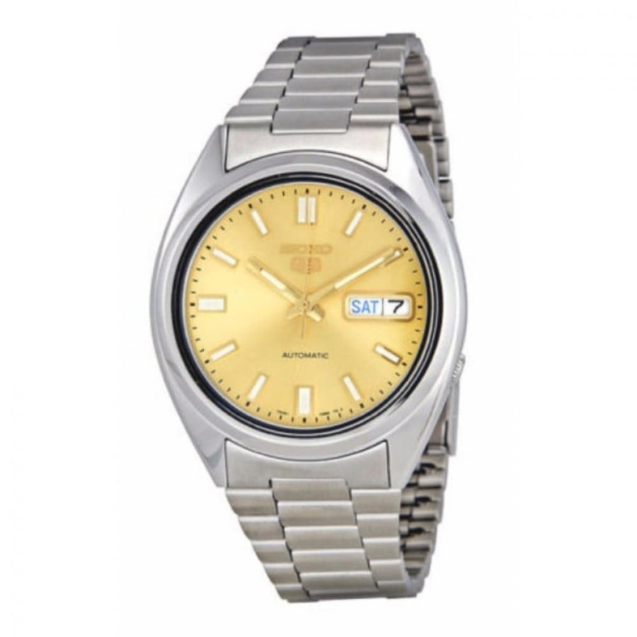 SIEKO W5 WATCH SNXS81J1 Golden Sunburst Dial Retro Sports Rare Day Date Vintage Mint JDM OEM SS