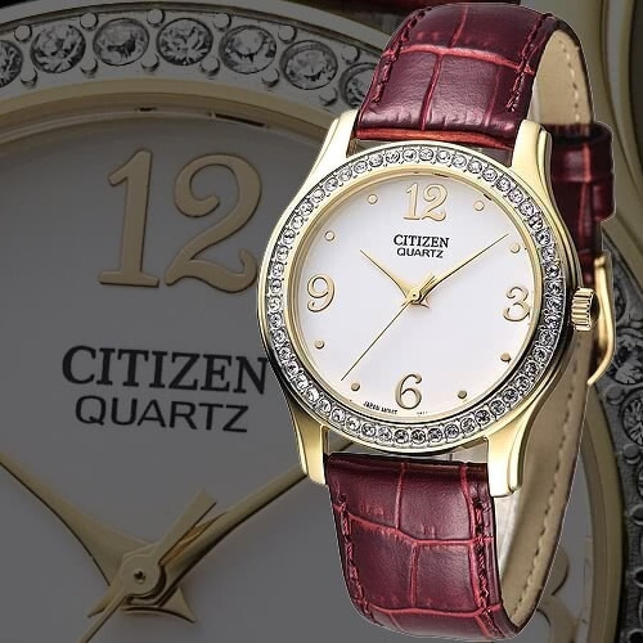 CITIZEN Silver Mother of Pearl Dial Dial Ladies Watch - EL3012-00A
