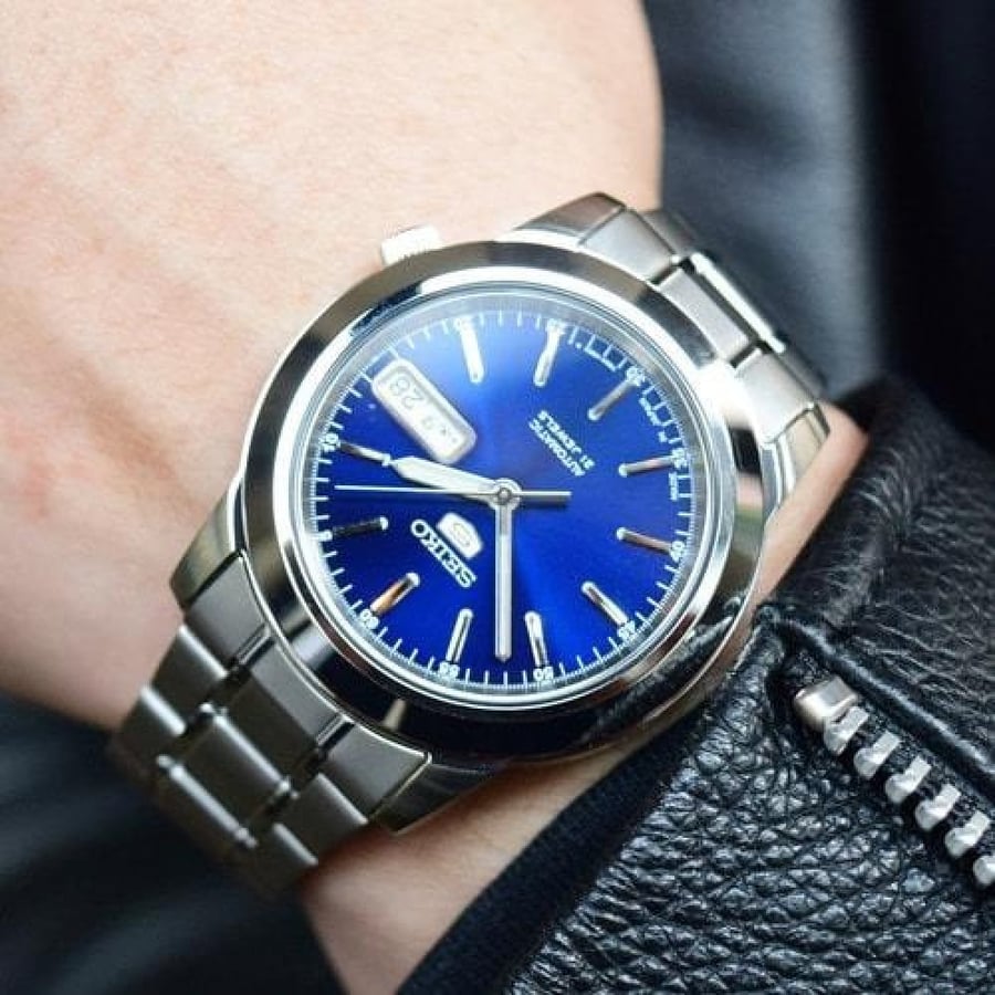 Seiko 5 SNKE51J1 "Made In Japan" Automatic 21 Jewels Blue Dial Men's Casual Watch SNKE51J SNKE51