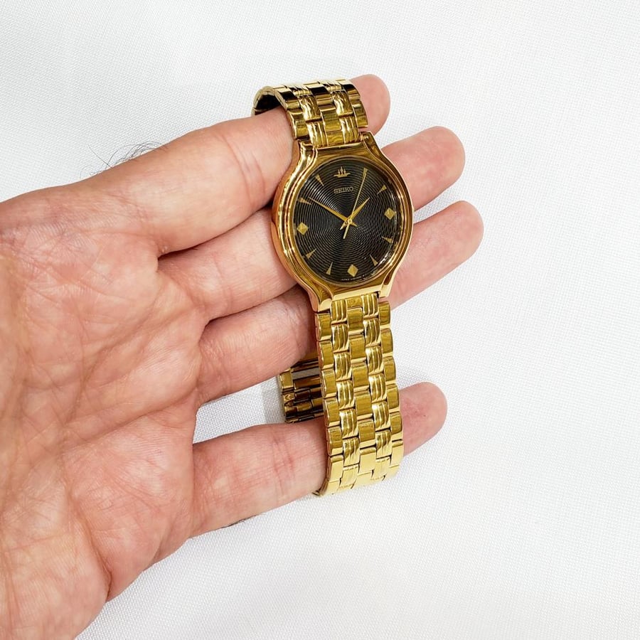 ساعة سيكو فئة لاسال اليابانية انالوج كوارتز الرقيقة (lassale) ستانلس ستيل ذهبي 30mm-34mm للرجال - فنتج