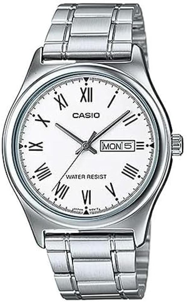 Casio MTP-V006D-7BUDF Stainless Steel Mens Watch White Dial