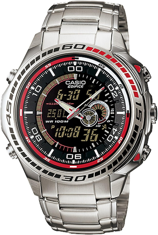 Casio Edifice Analog-Digital Black Dial Men's Watch - EFA-121D-1AVDF