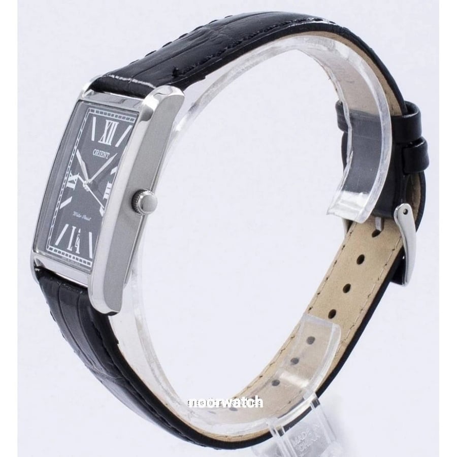 Orient Classic Japanese Analog Quartz Date Black Leather Watch 36mm for Men - SUNEM002B0