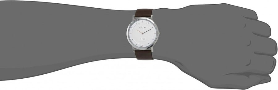 ساعة تايتان ايدج الهندية الرقيقة انالوج كوارتز - NR1595SL03 - TITAN EDJ WATCH NEW