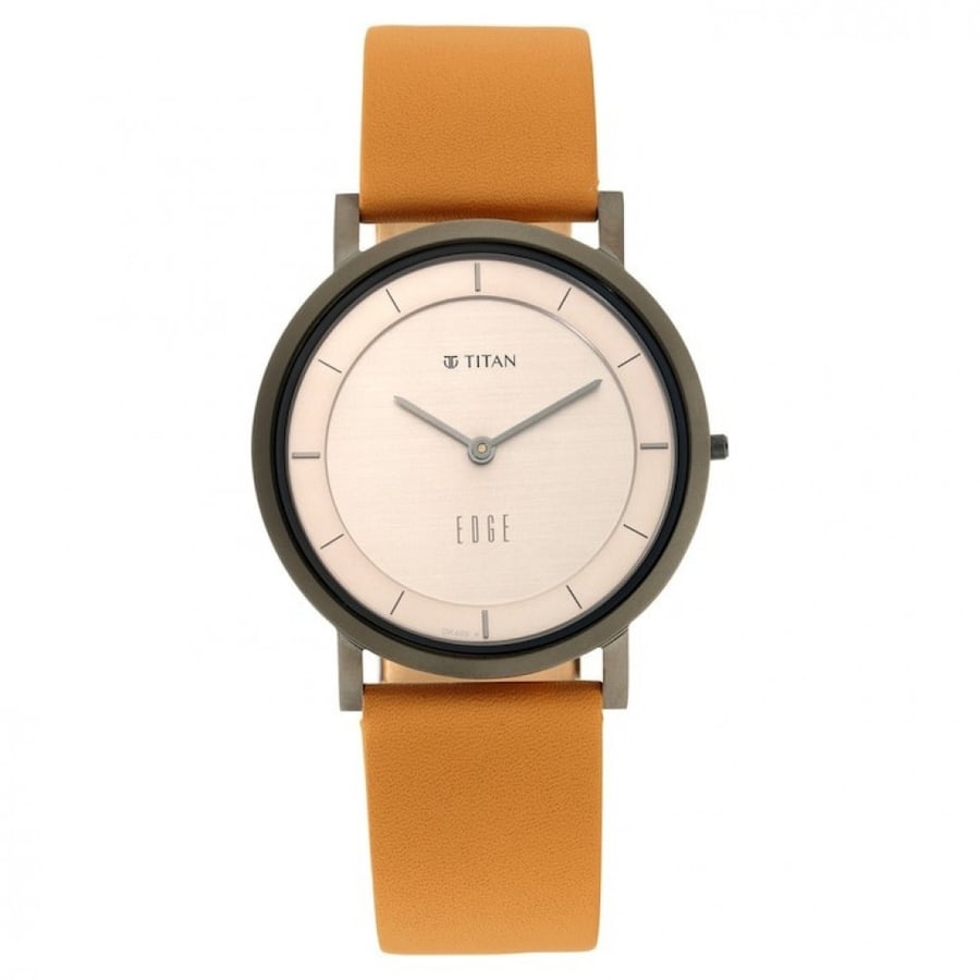 ساعة تايتان ايدج الهندية الرقيقة انالوج كوارتز - NP1595QL01 - TITAN EDJ WATCH NEW