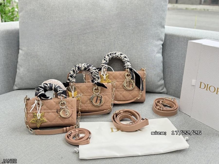 شنطة ديور ليدي ديور جوي جلد لامع Lady Dior Joy (متوفرة بعدة مقاسات)