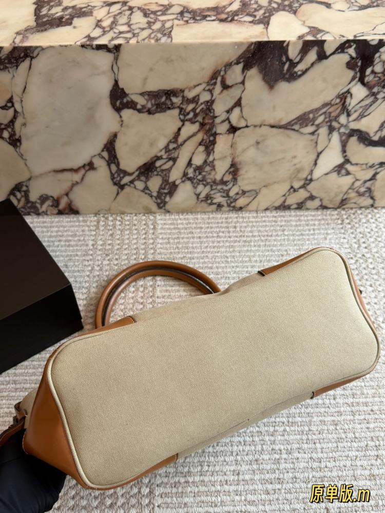 شنطة برادا توت لينن وليذر | Linen and Leather Tote (متوفرة بلونين)