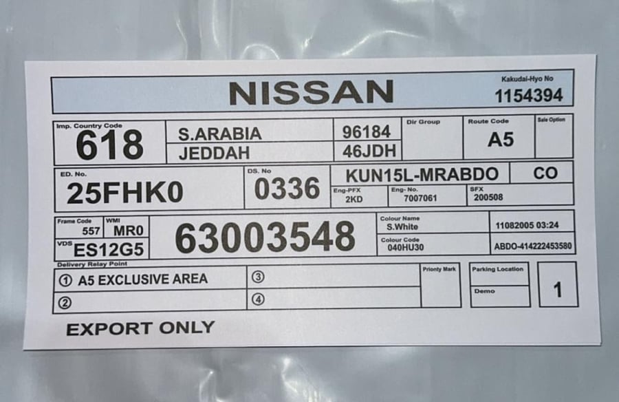 برنت الوكالة NISSAN