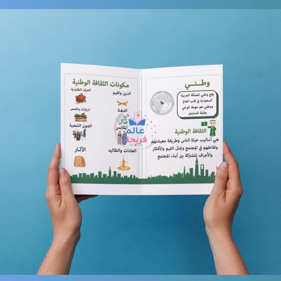 مطوية الهوية الوطنية اجتماعيات رابع ابتدائي