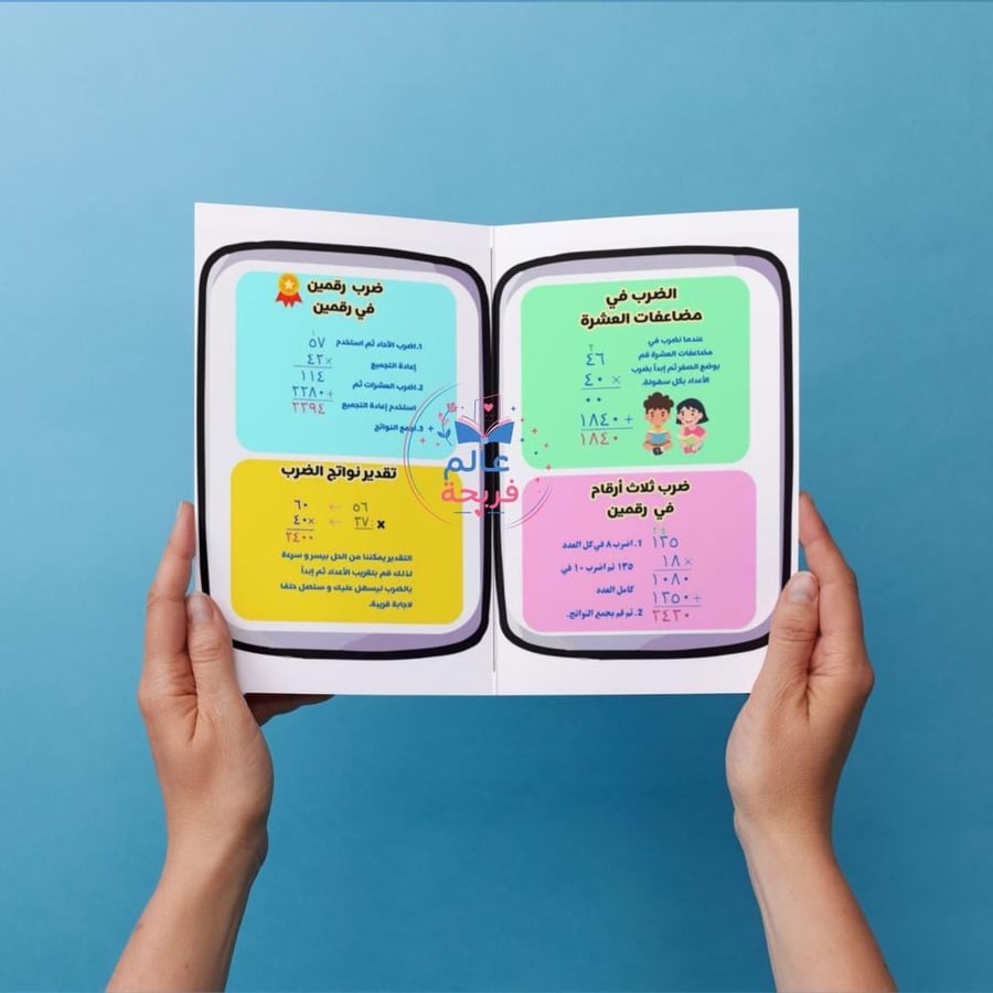مطوية ( الضرب في عدد من رقمين)