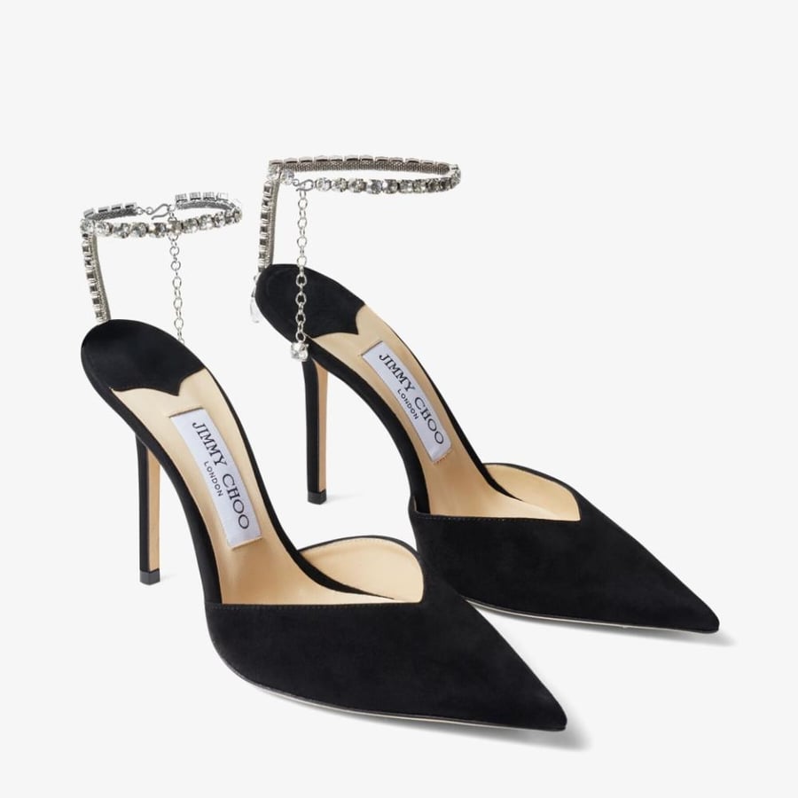 حذاء كعب مفتوح مرصّع من Jimmy Choo