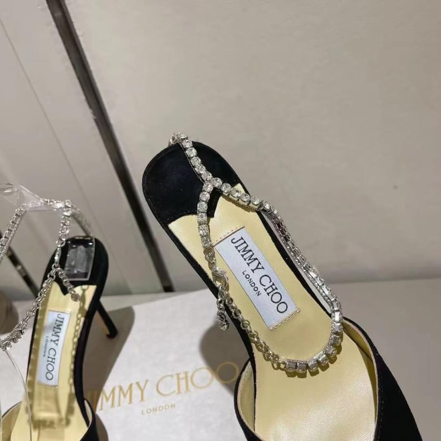 حذاء كعب مفتوح مرصّع من Jimmy Choo