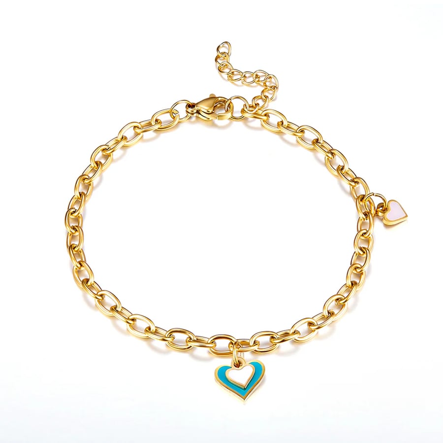 Turquoise heart bracelet