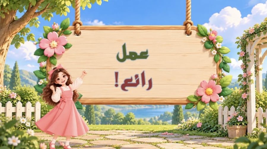 لعبة حديقة الزهور باللغة العربية مدعومة بالذكاء الاصطناعي