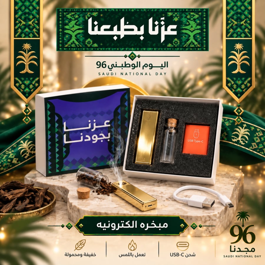 مبخرة إلكترونية فاخرة للجيب للبخور والعود | مالينو