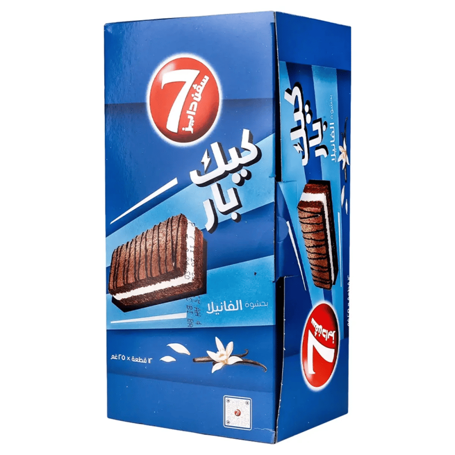 سفن دايز كيك بار بحشوه الفانيلا 25 جرام