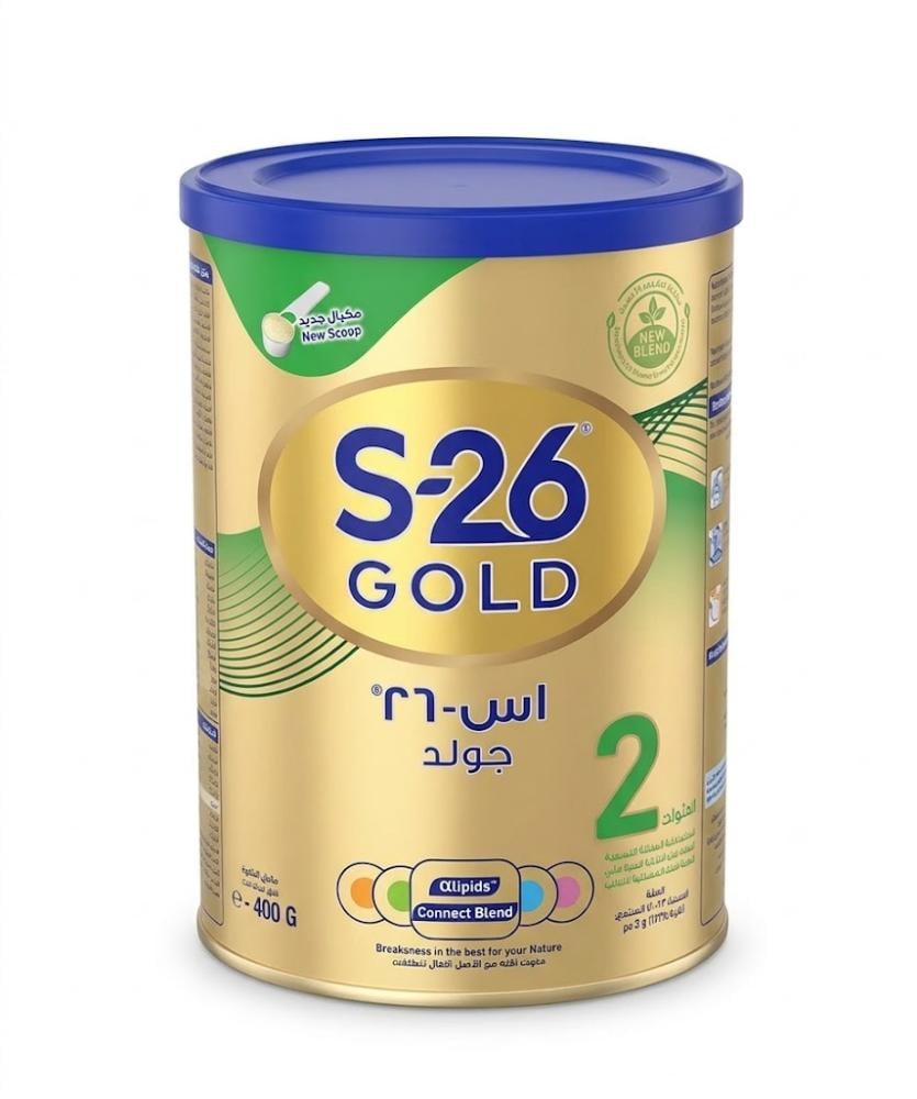 إس-26 حليب أطفال بروميل جولد رقم (2) 400 جم