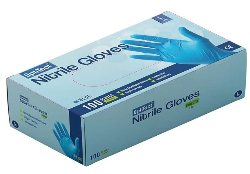 كفوف نيتريل أزرق مقاسات S (Nitrile Gloves All Size)