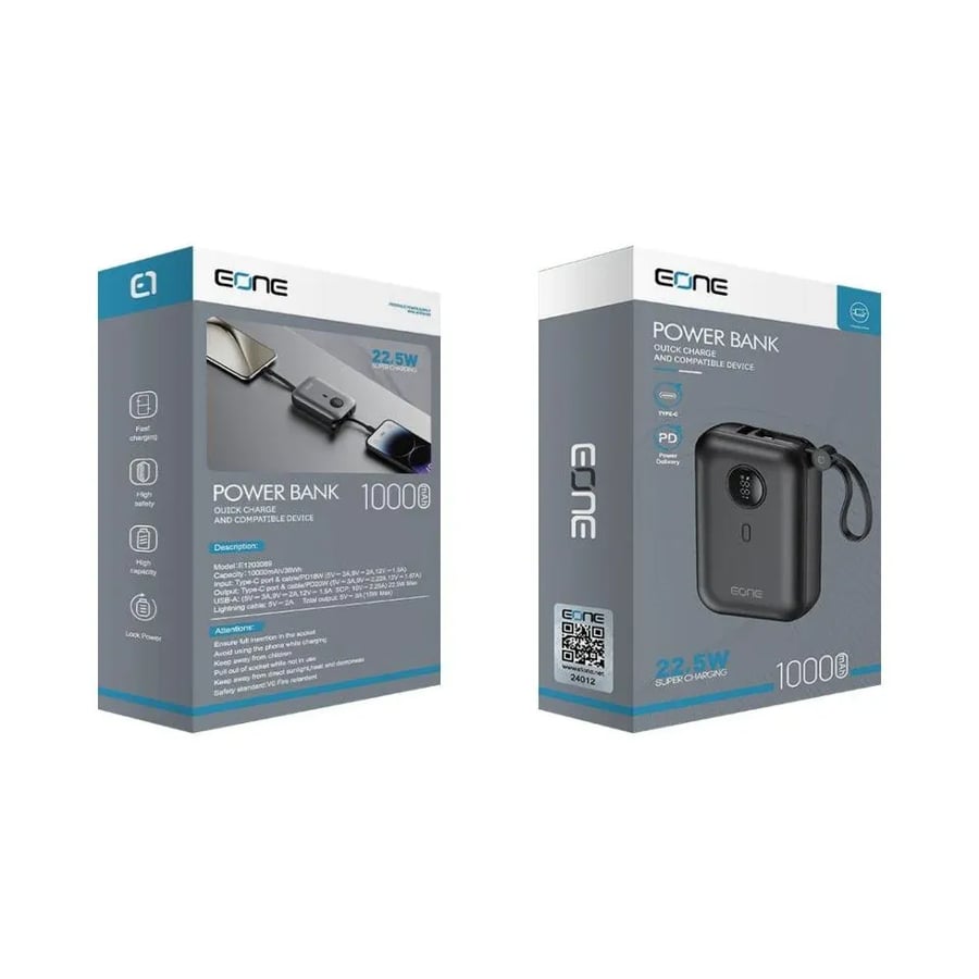 باور بانك EONE  10000mAh  شحن سريع 22.5W