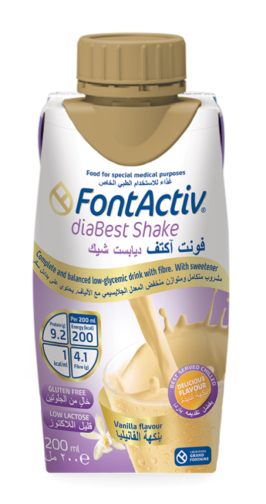 فونت أكتيف ديابست مشروب بنكهة الفانيليا 200 مل