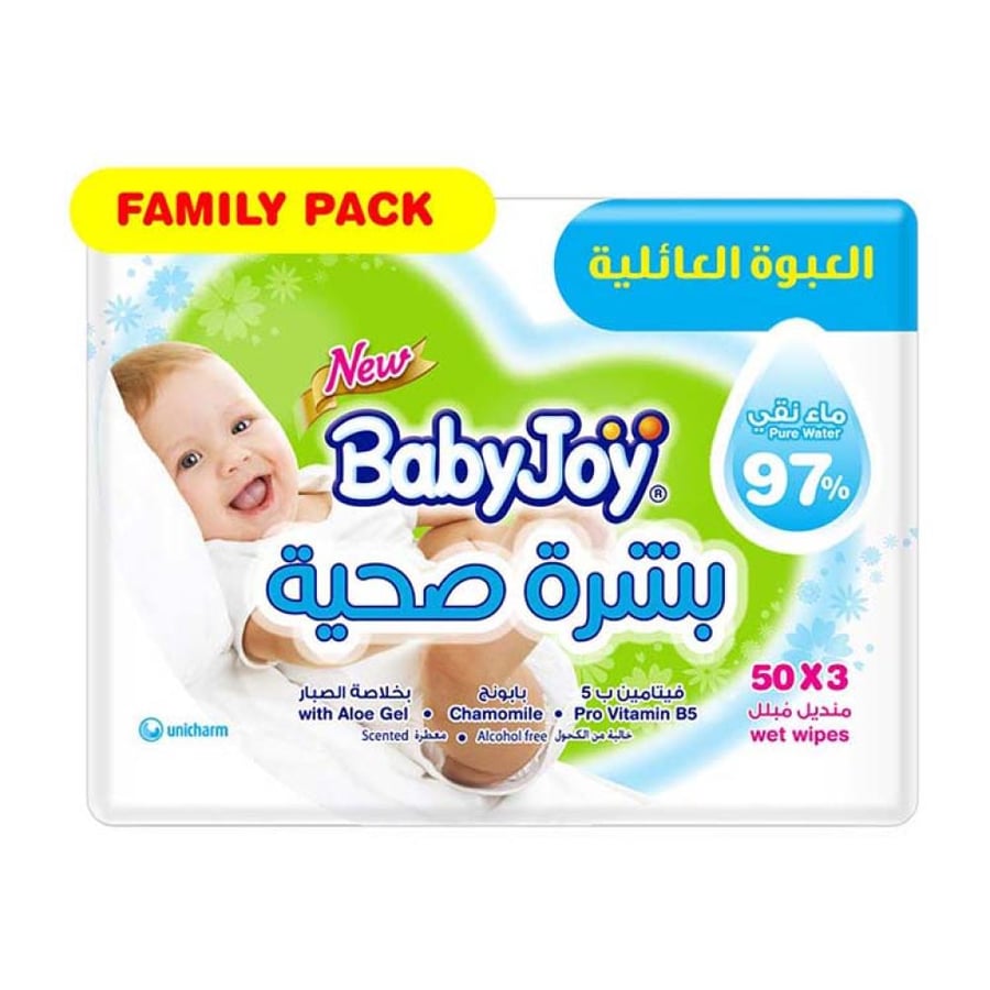 بيبي جوي مناديل أطفال بشره صحية (50*3)*6 منديل