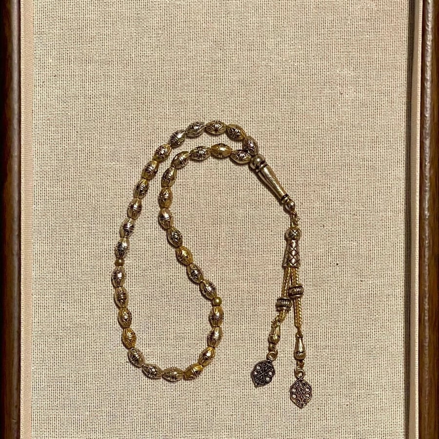 Omani rosary made of silver – gold-plated with a rare elegant touch